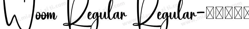 Woom Regular Regular字体转换